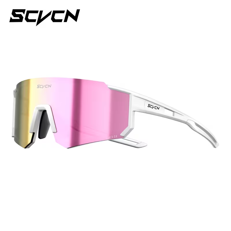 Lentes visor Rosa marco Blanco