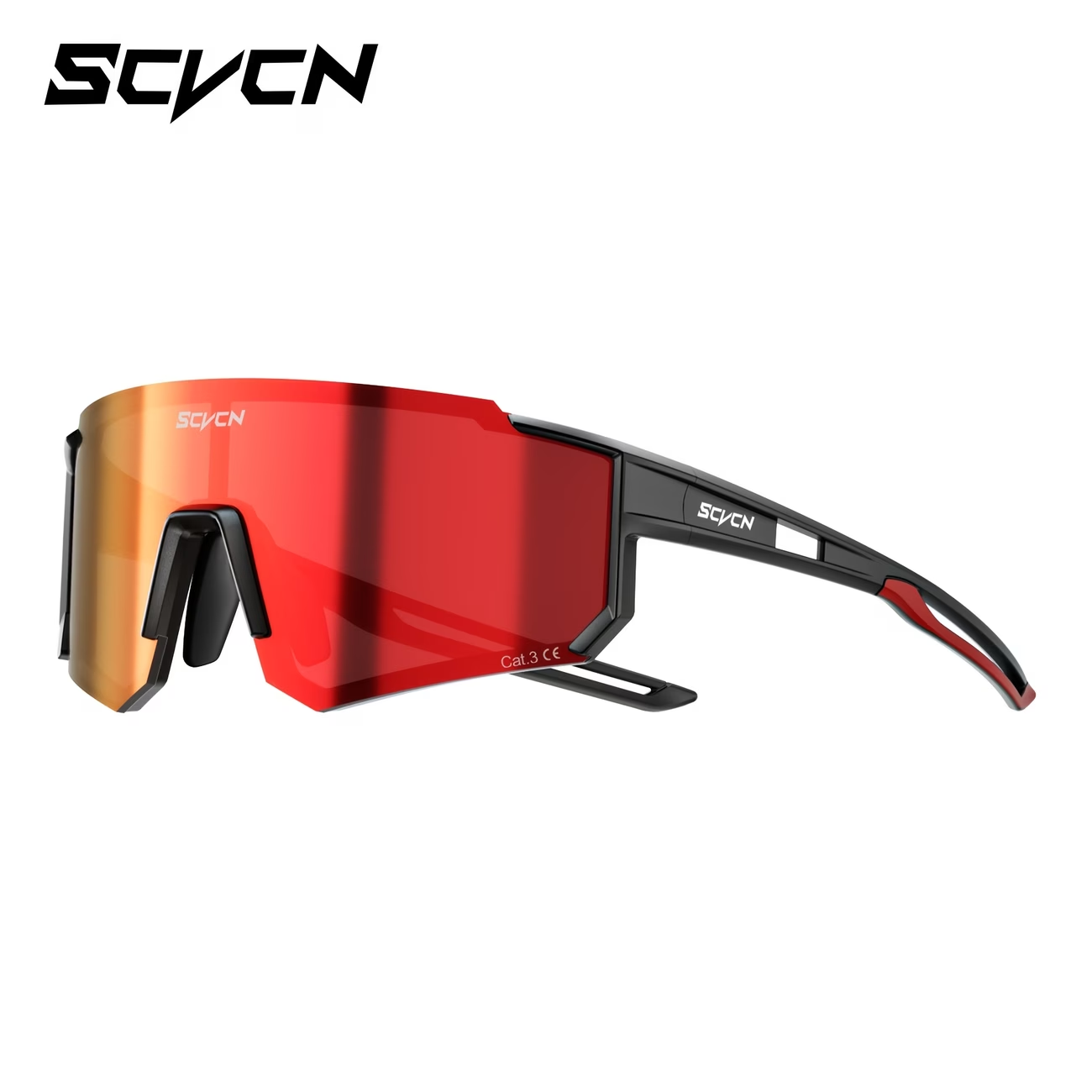 Lentes visor Rojo marco Negro