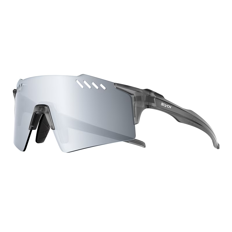 Lentes visor Plateado marco Gris
