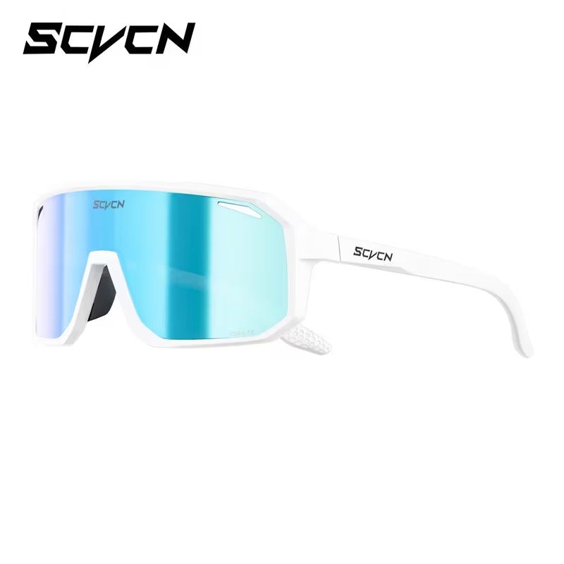 Lentes visor Celeste marco Blanco